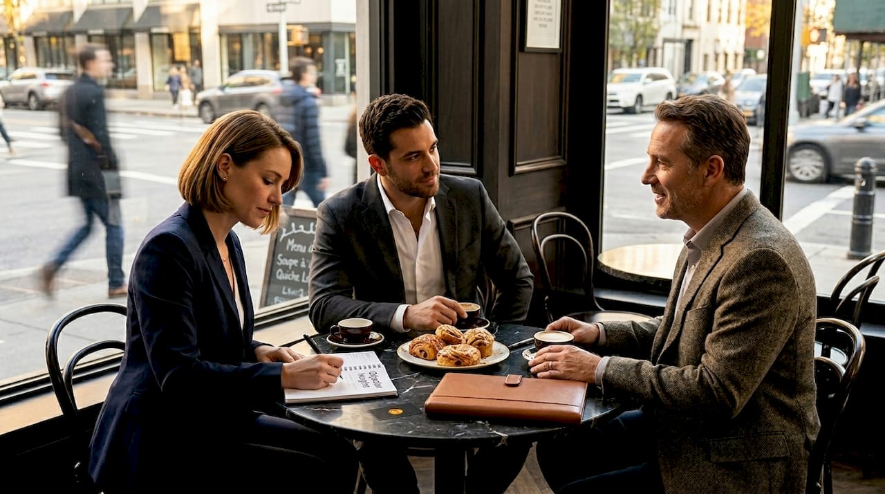 Sales reps handling objections in meeting