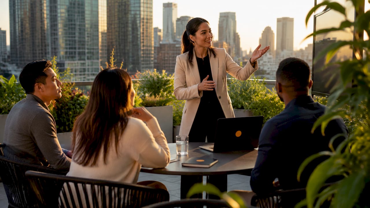 Sales team onboarding training session