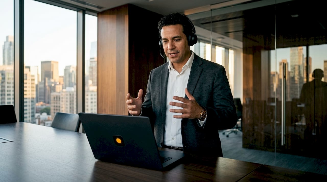 Salesperson engaging in opening phase of call