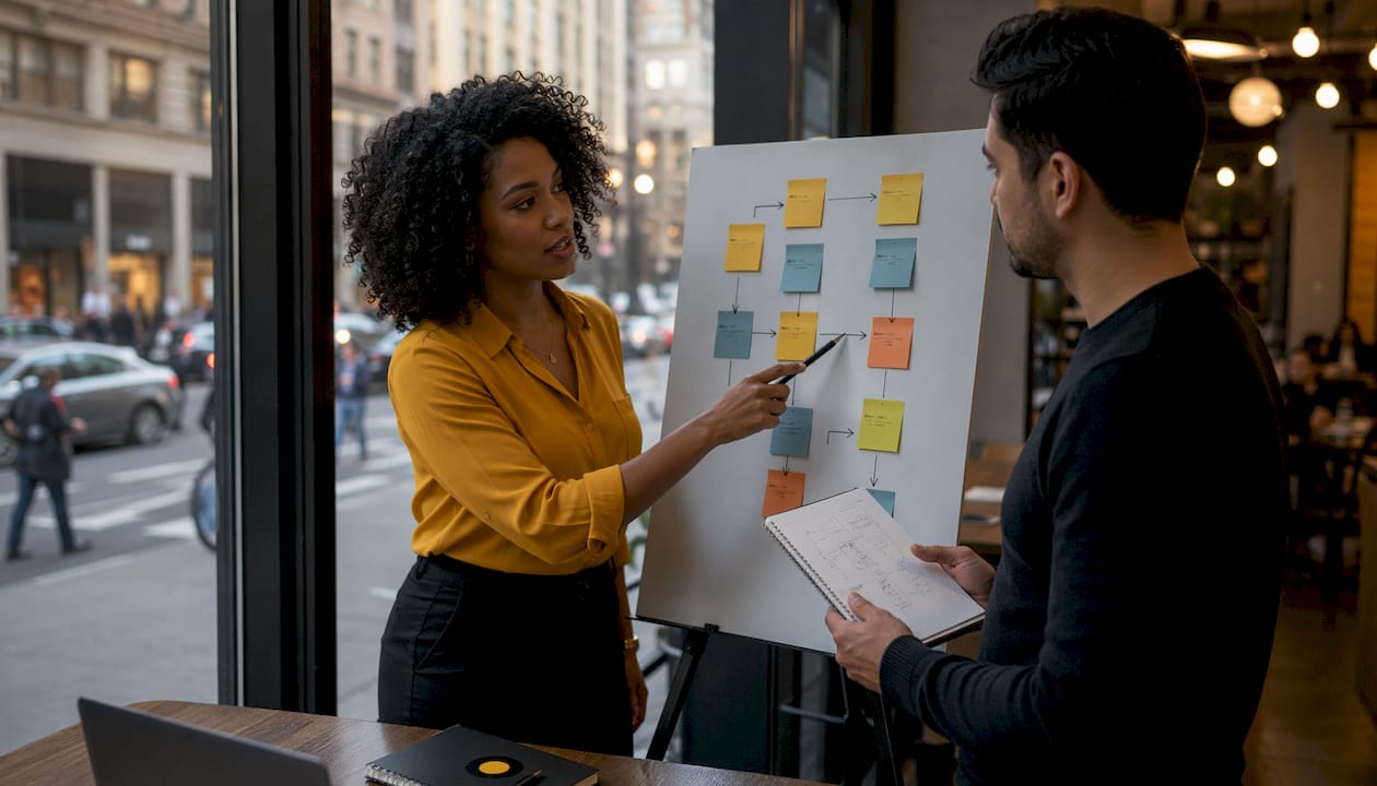 Sales team collaborating on qualification workflow