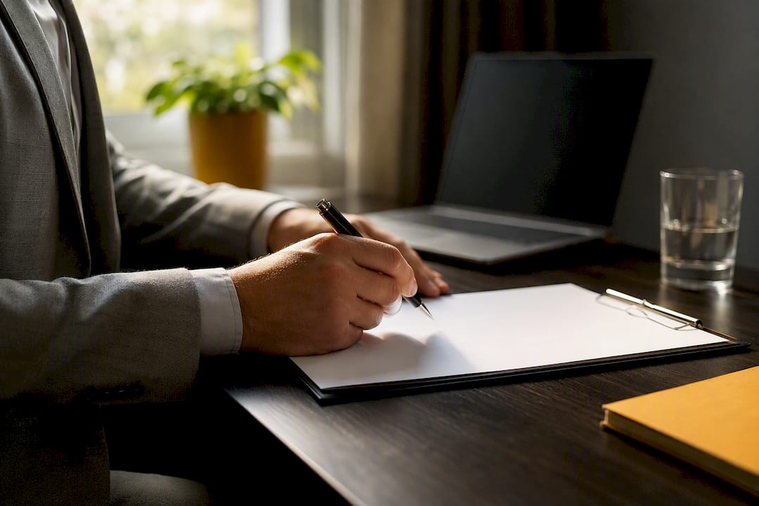 Close-up of hands ready to sign contract