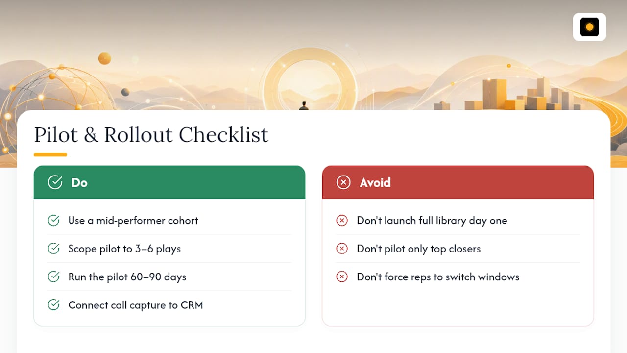 Pilot and Rollout Checklist: What to Measure in 60–90 Days — overview diagram