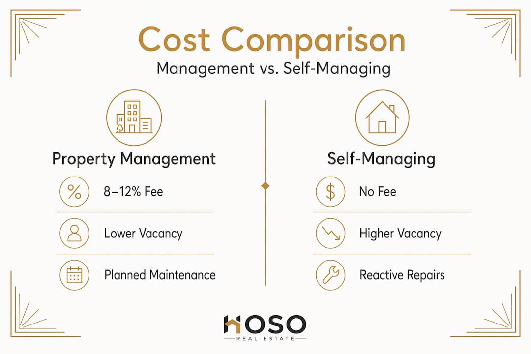 Infographic comparing property management costs