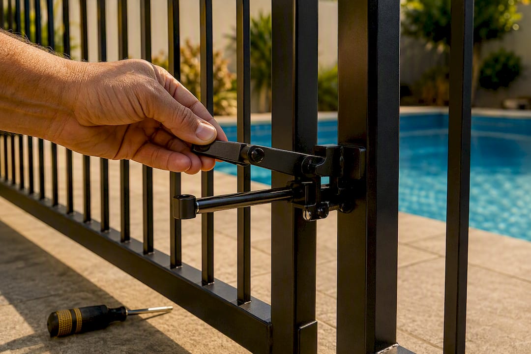 Hand testing a pool gate latch