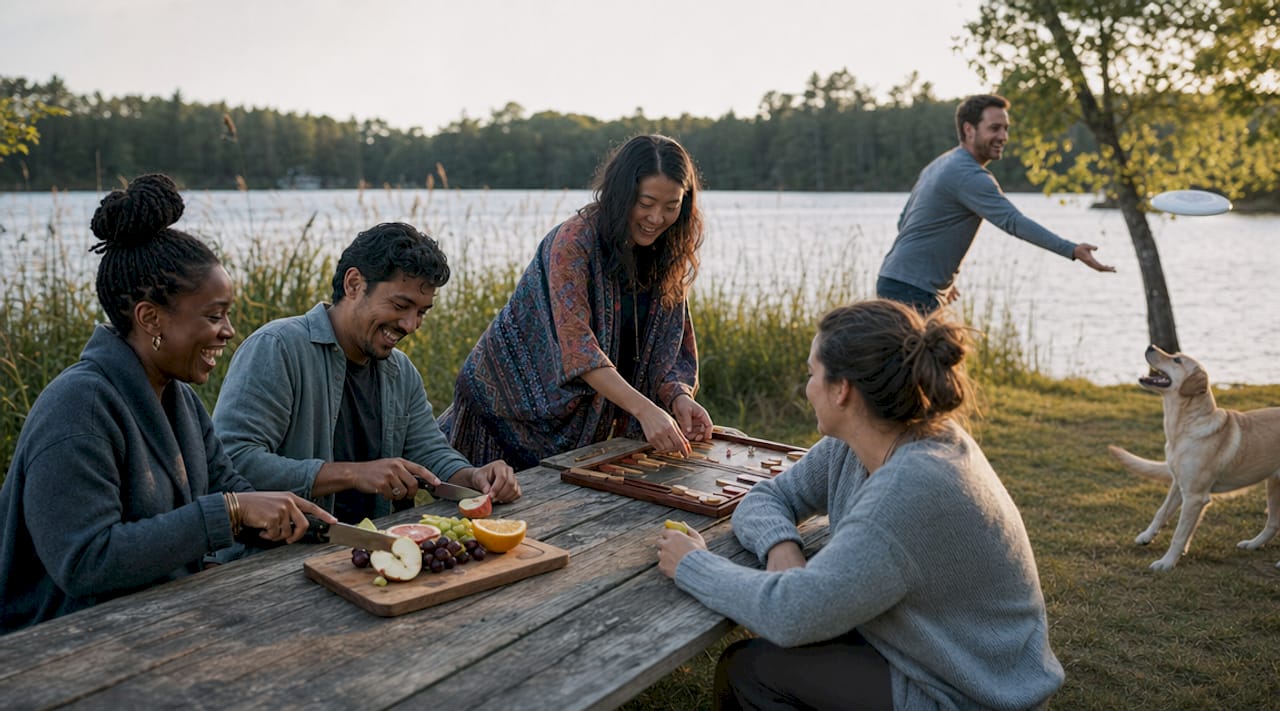 Group enjoying PUD shared park amenities