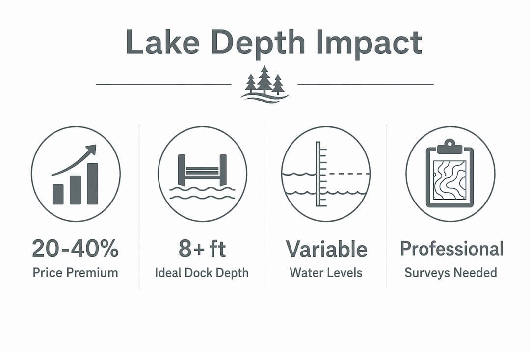Infographic showing lake depth effects on property value