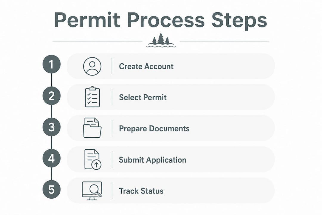 Infographic illustrating Wisconsin DNR permit process steps