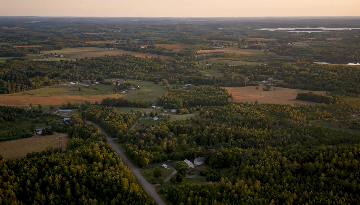 Fragmented Northwoods landscape illustrating human impact
