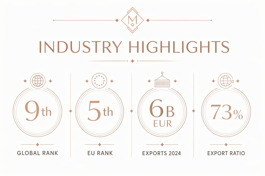 Infographic showing Polish cosmetics industry statistics