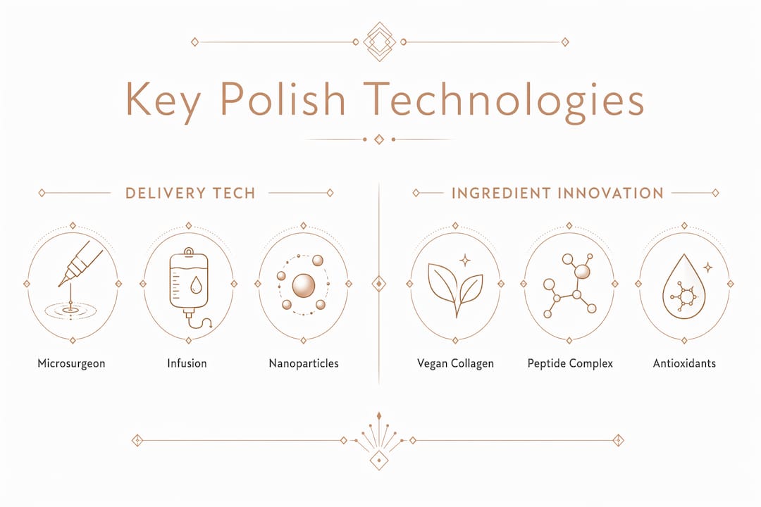Infographic comparing Polish skincare technologies