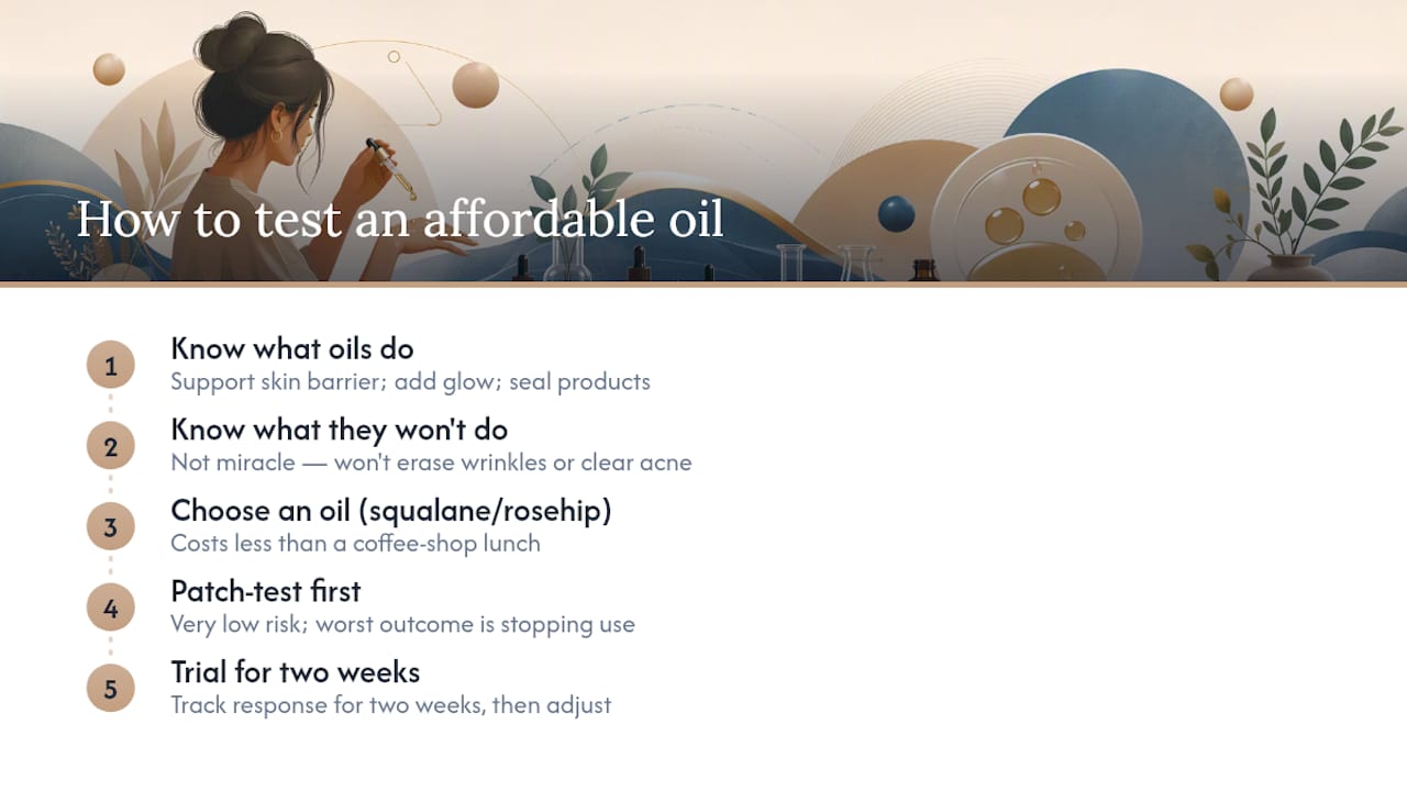 Why affordable oils are worth the experiment — overview diagram