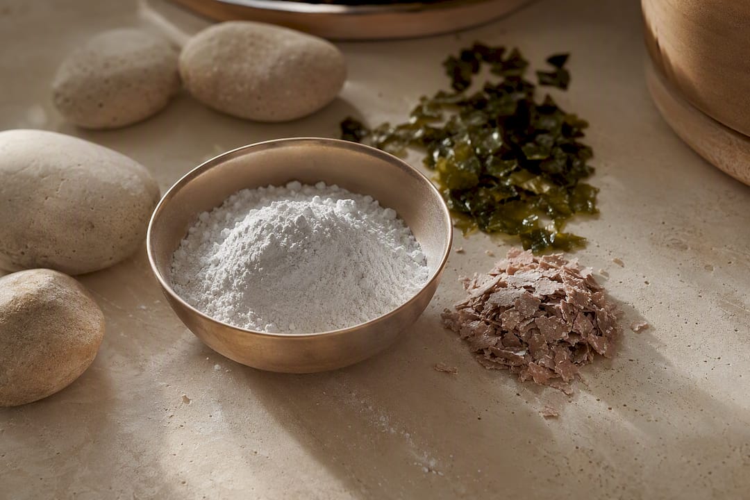 Mineral sunscreen natural ingredient arrangement