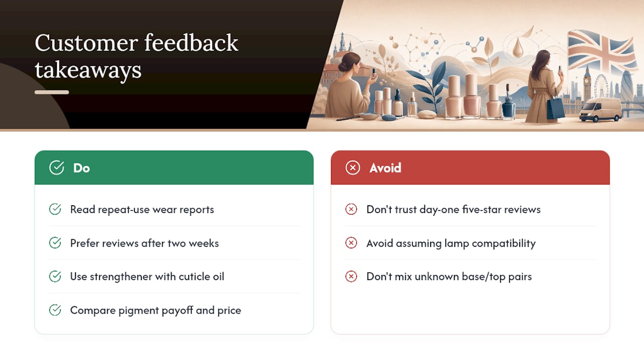 What customer feedback says about Polish nail brands — overview diagram