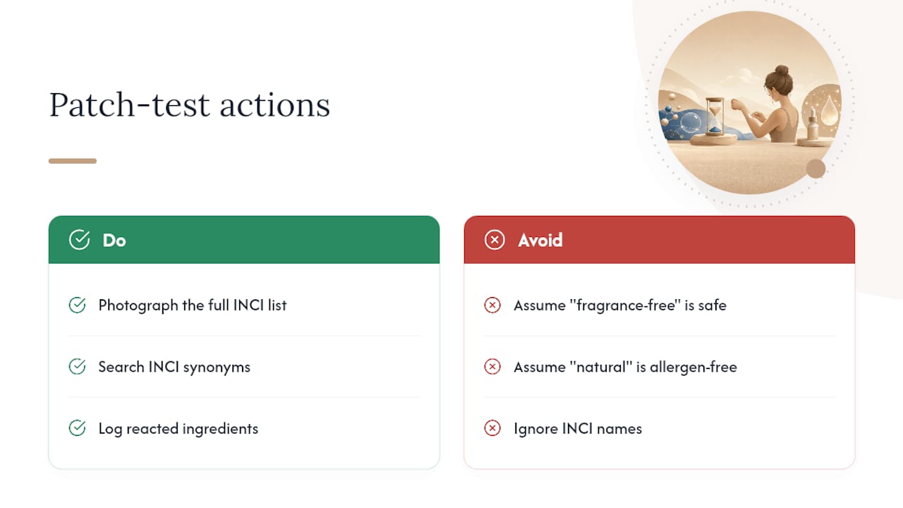What ingredients commonly cause skin reactions? — overview diagram