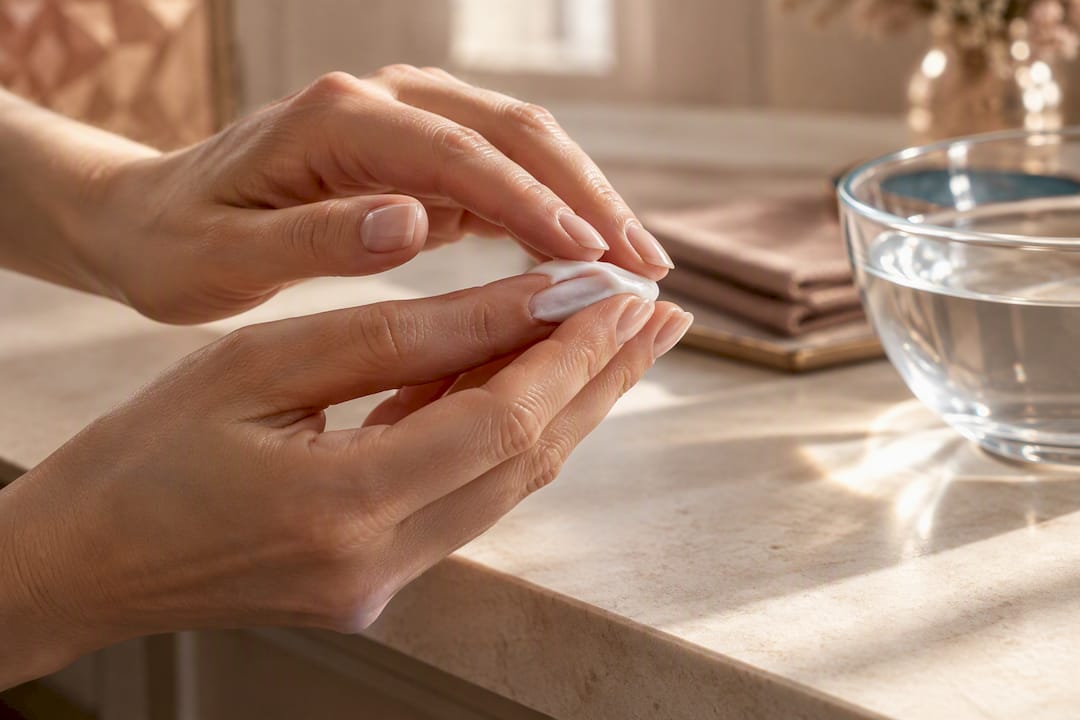 Fingertips warming dense face cream