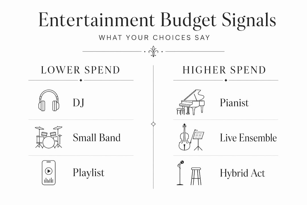 Infographic comparing entertainment budget signals