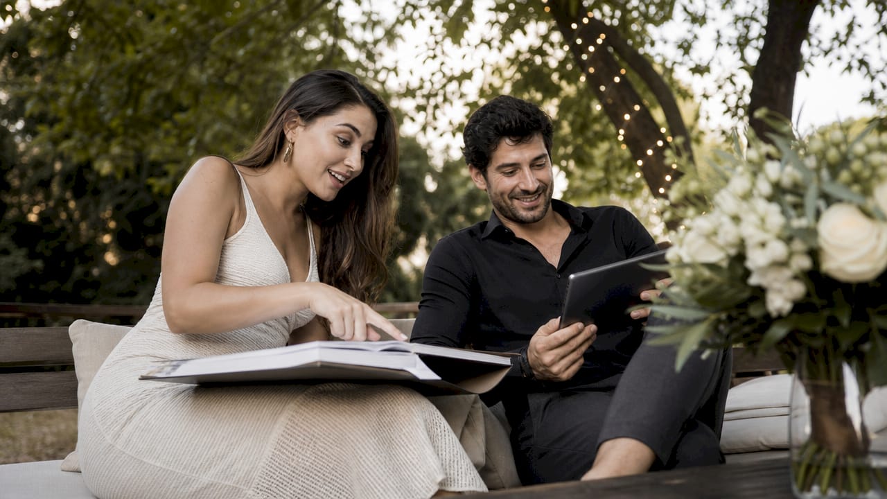 Couple planning Temecula wedding entertainment