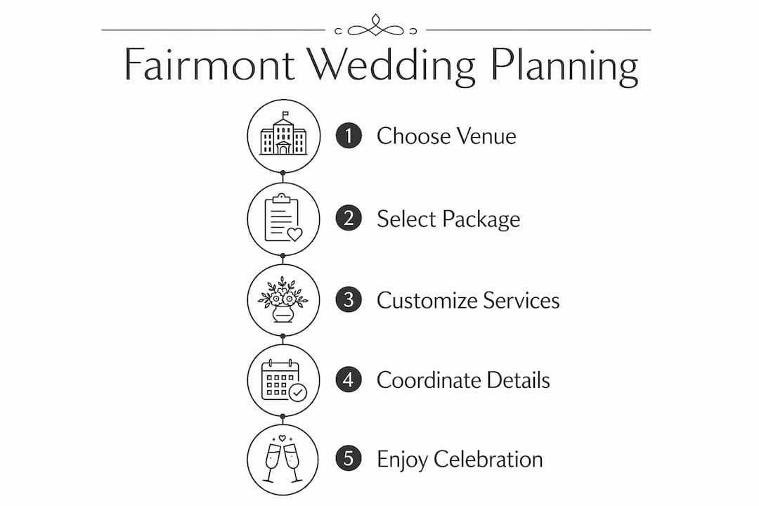Infographic showing steps of Fairmont wedding planning process