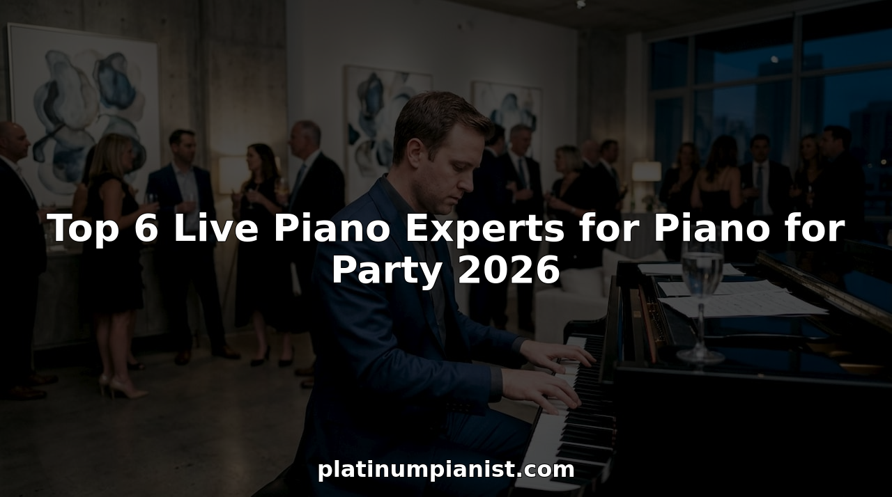 Pianist performing at an evening rooftop party