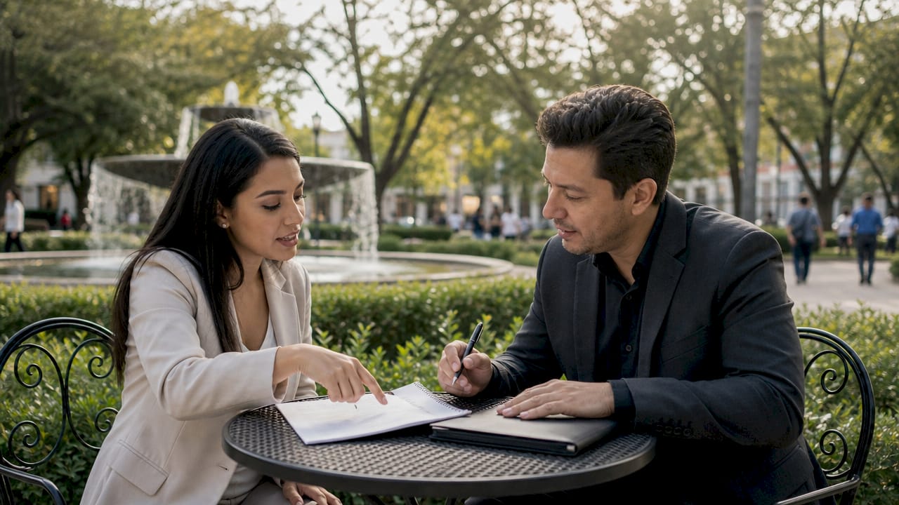 Consultation on wedding pianist pricing at cafe