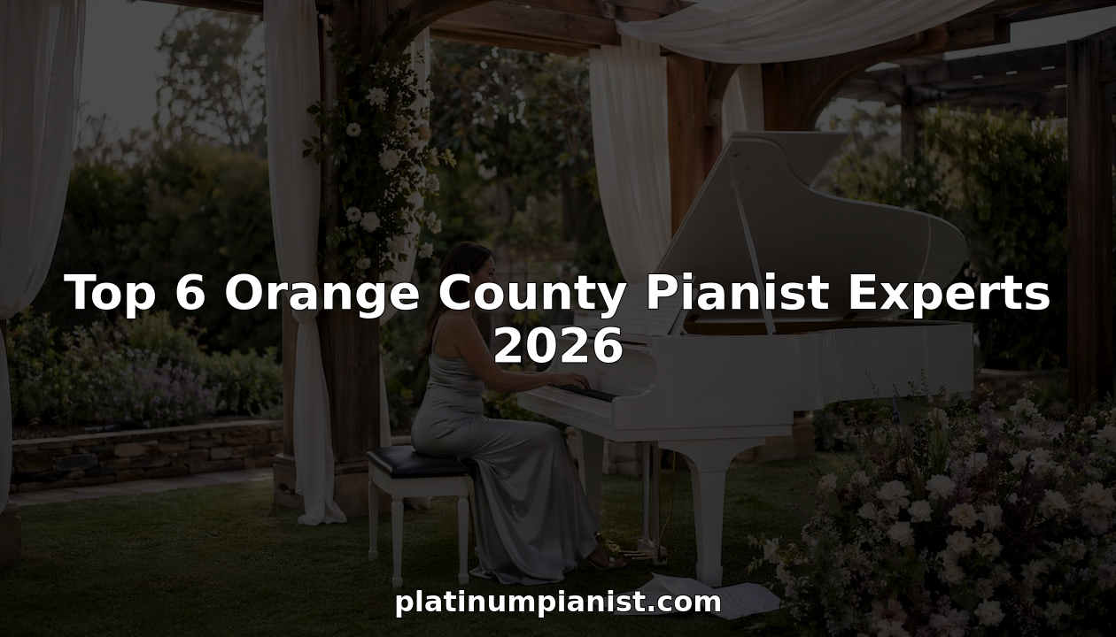 Pianist performing on white grand piano at luxury event