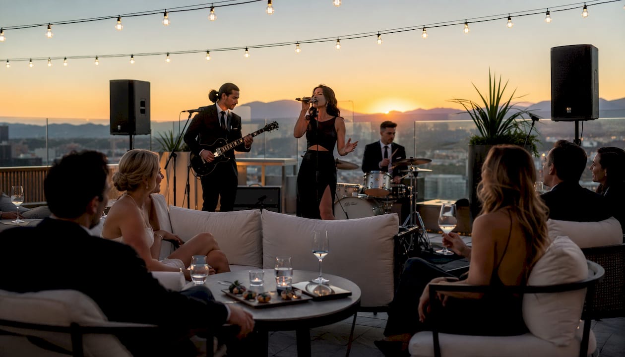 Live corporate band performing at Las Vegas event