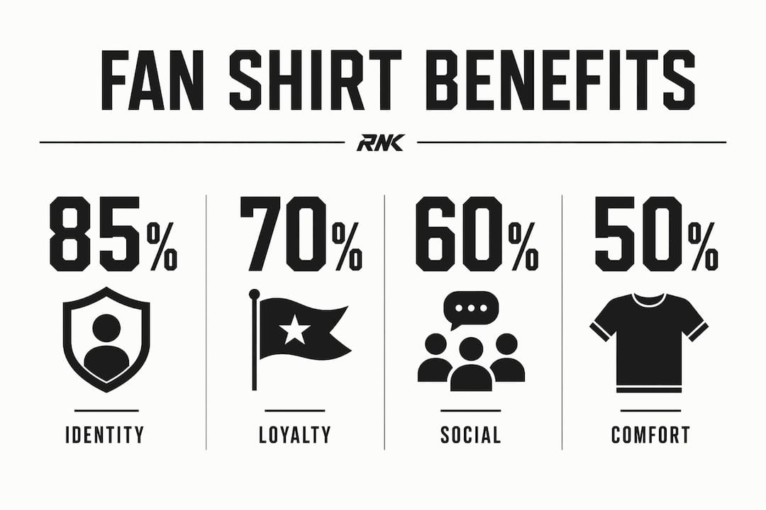 Infographic highlighting key benefits of personalized fan shirts