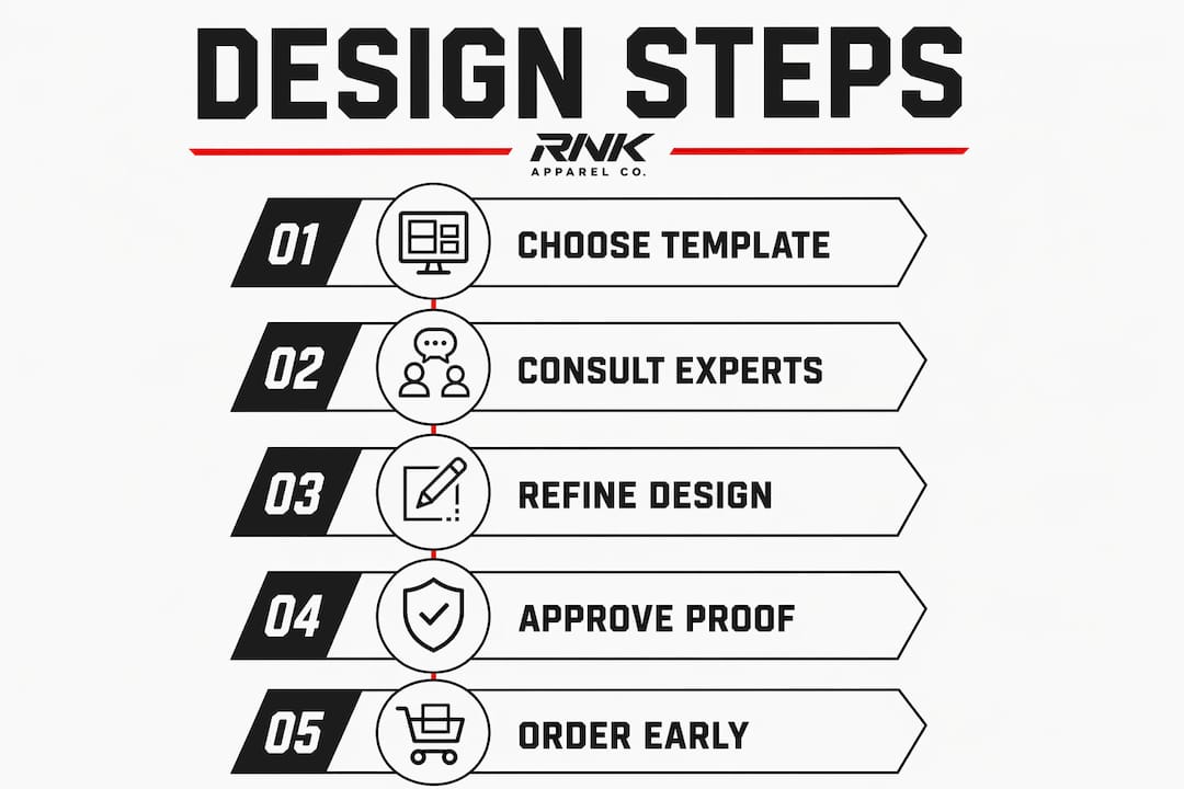 Infographic showing best practices for youth hockey uniform design