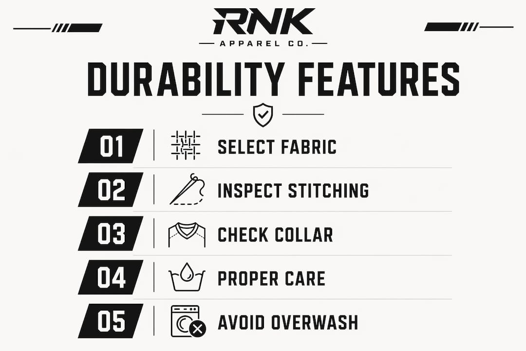 Infographic showing hockey clothing durability steps