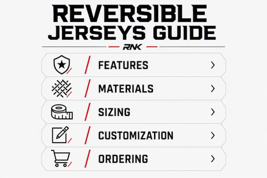 Infographic summarizing reversible hockey jerseys key points