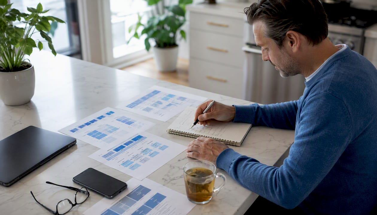 Marketing analyst reviewing CRM and CDP documents