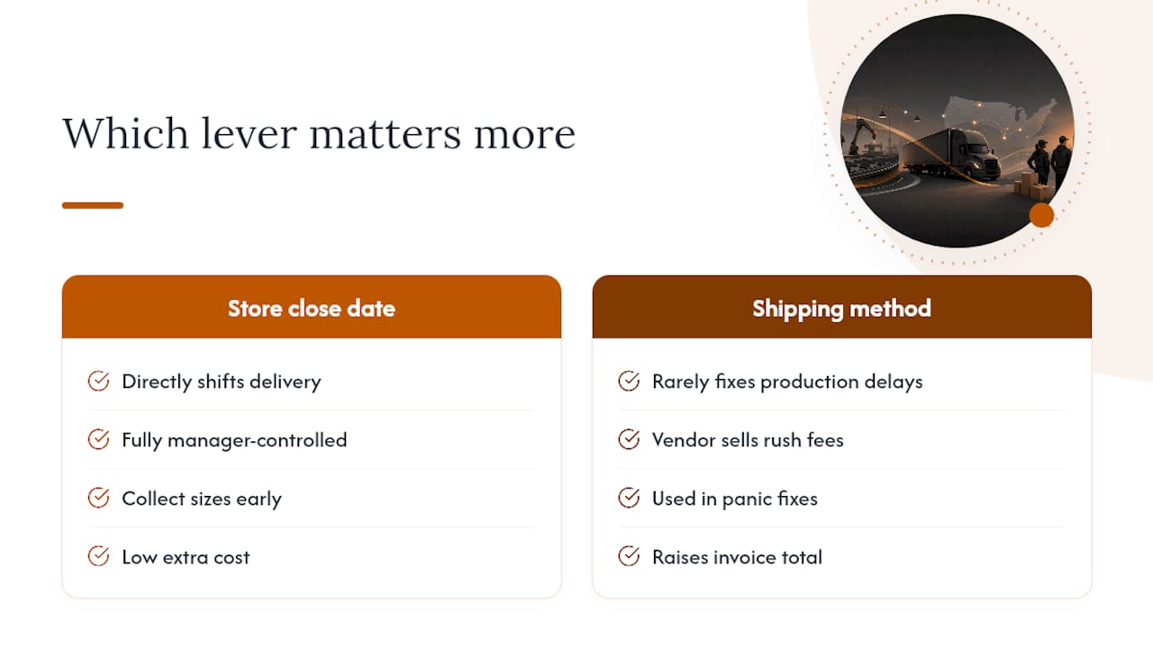 Why "Just Order Earlier" Isn't the Whole Answer — overview diagram