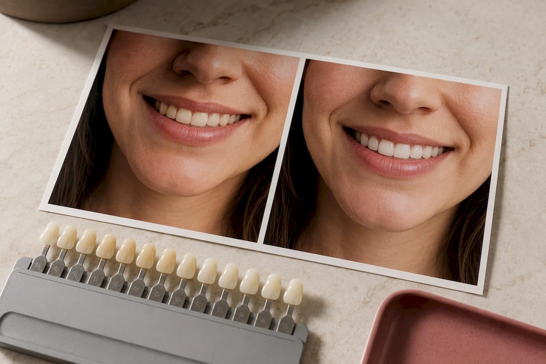 Standardized before and after smile comparison