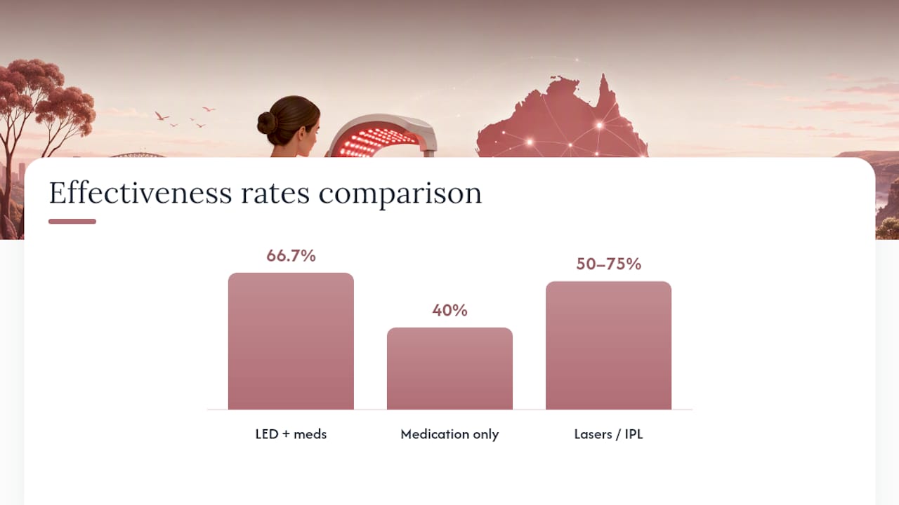 Comparison of rosacea treatment effective rates