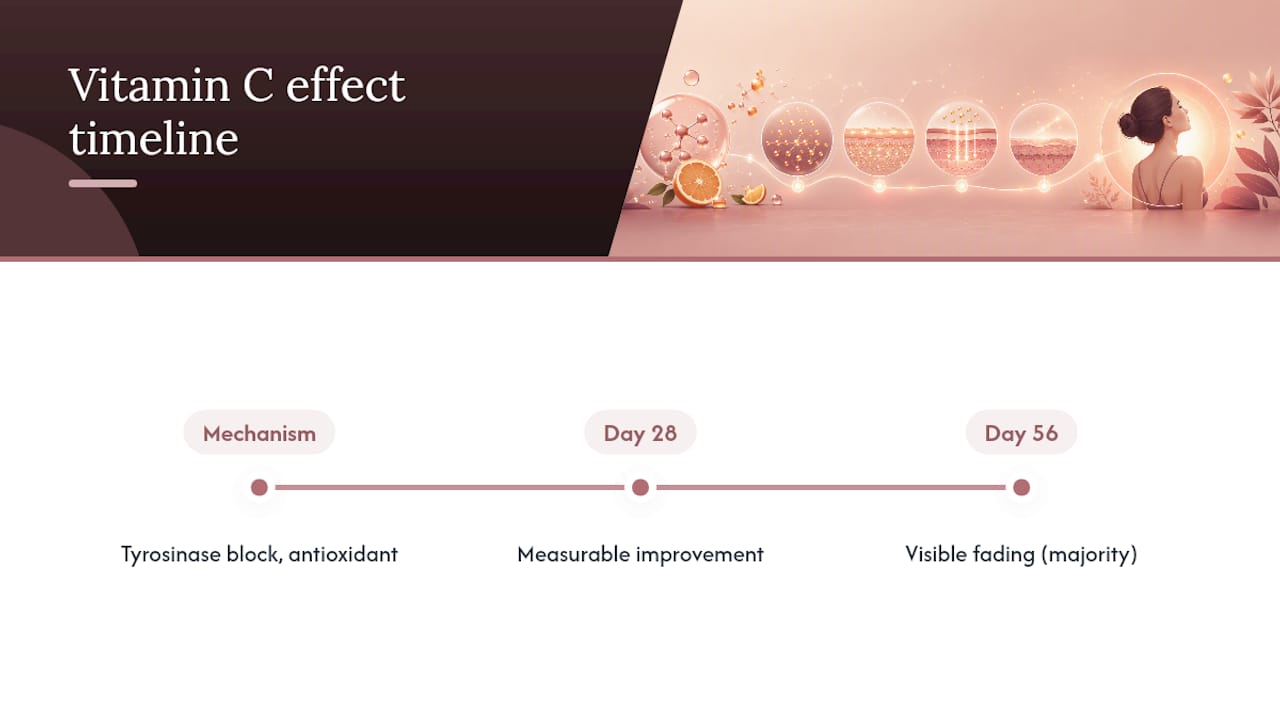 How Vitamin C Reduces Pigmentation at the Cellular Level — overview diagram
