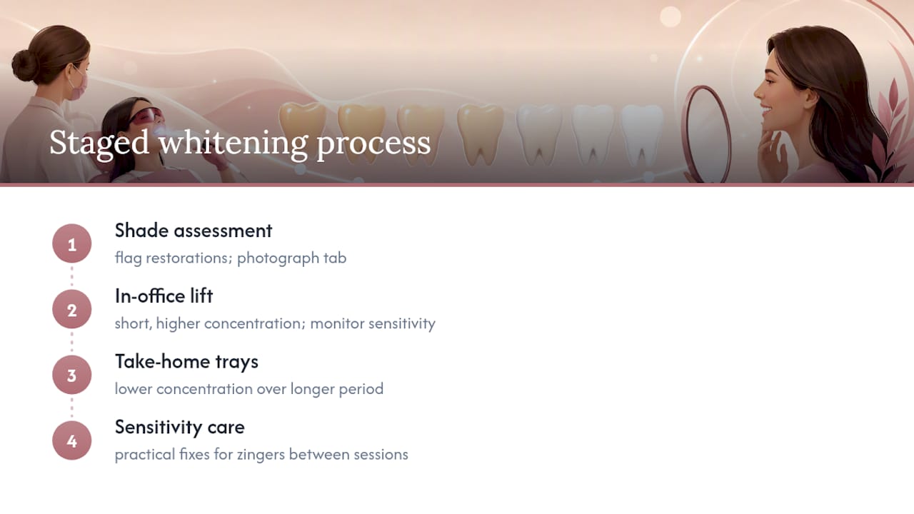 Two-stage whitening treatment process