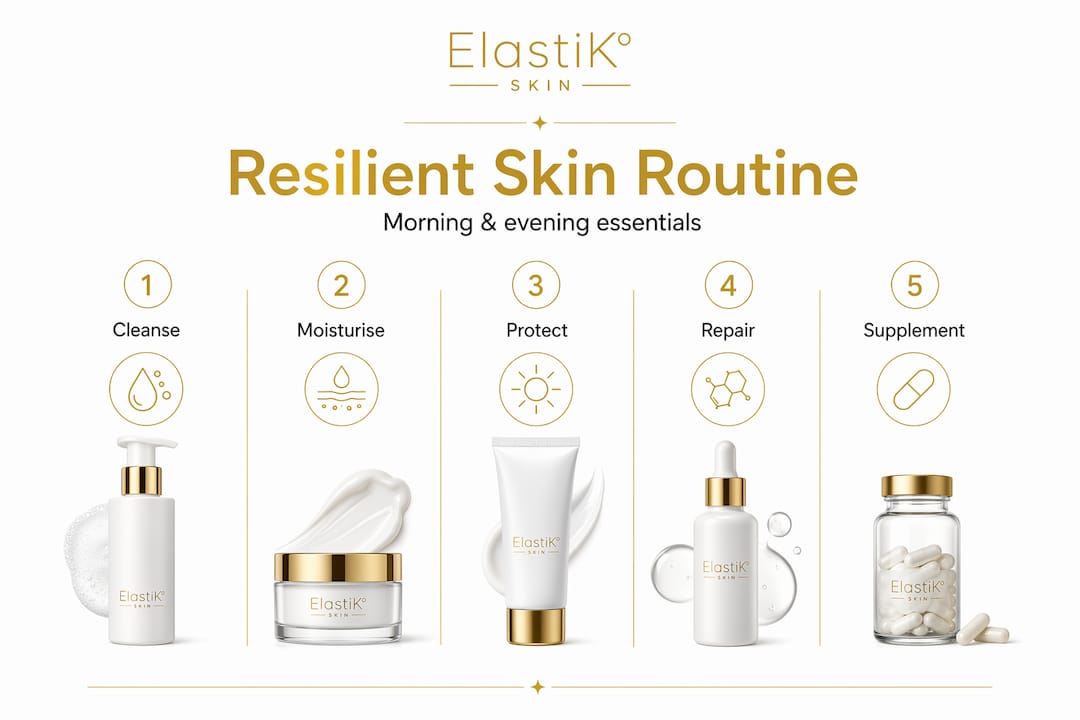 Infographic of daily skin routine steps