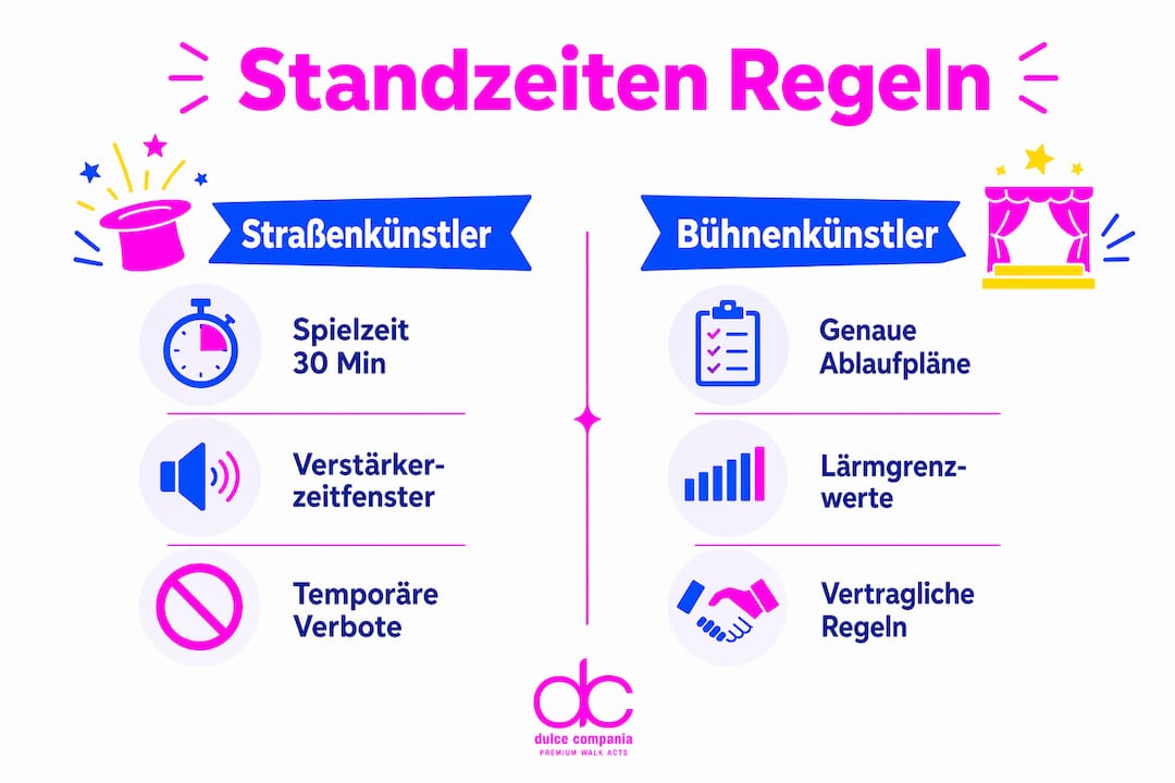 Infografik: Wichtige Verhaltensregeln für Straßen- und Bühnenkünstler