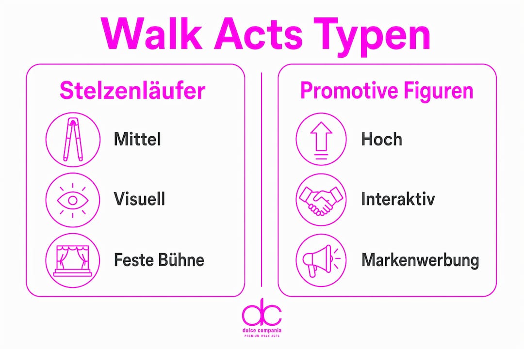 Infografik: Die wichtigsten Walk-Act-Formate im Überblick