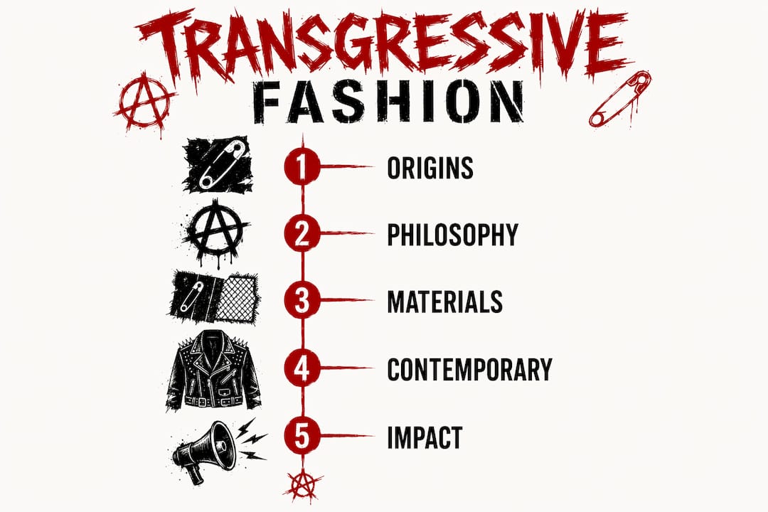 Infographic showing key stages of transgressive fashion