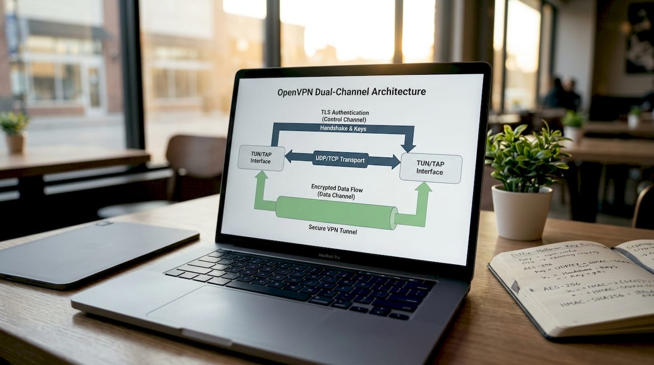 OpenVPN dual-channel architecture diagram