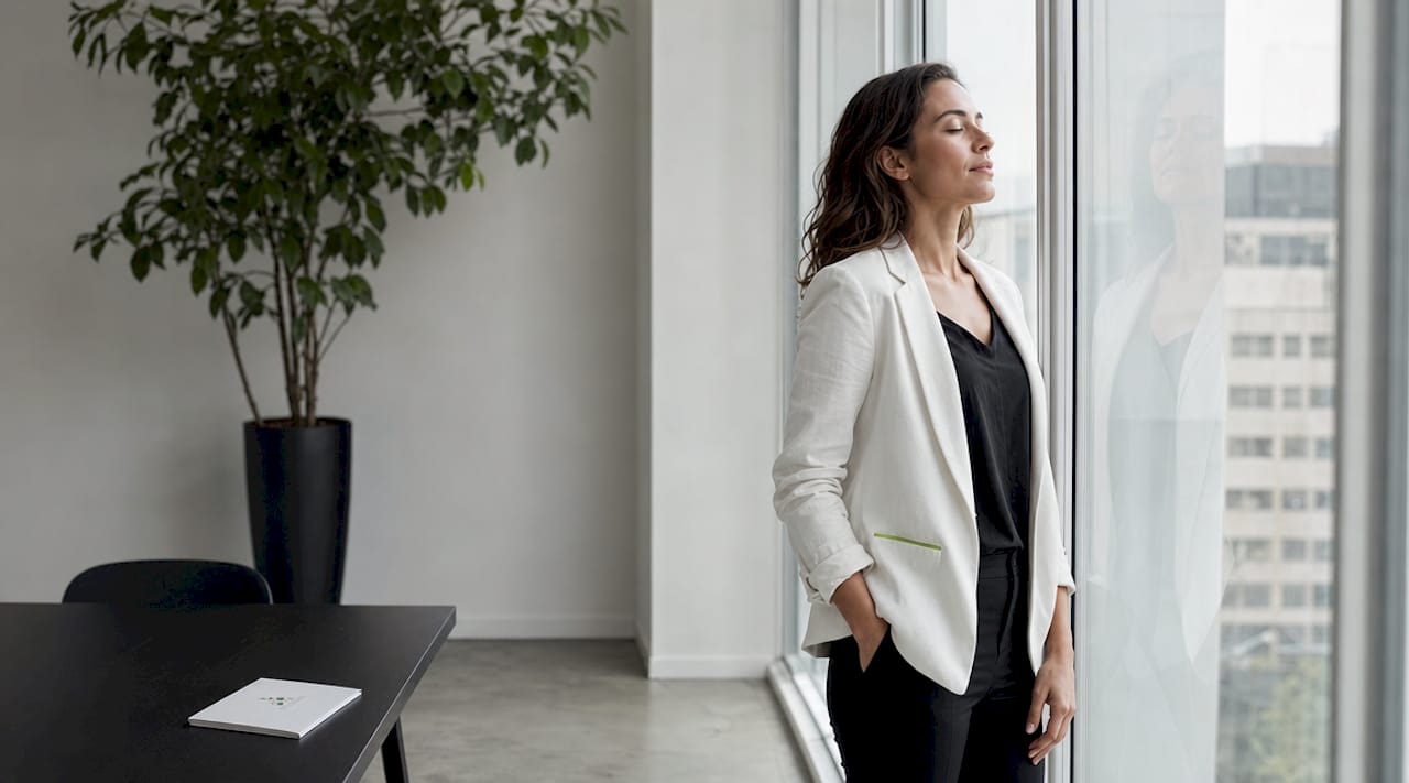 Leader calming nervous system in office
