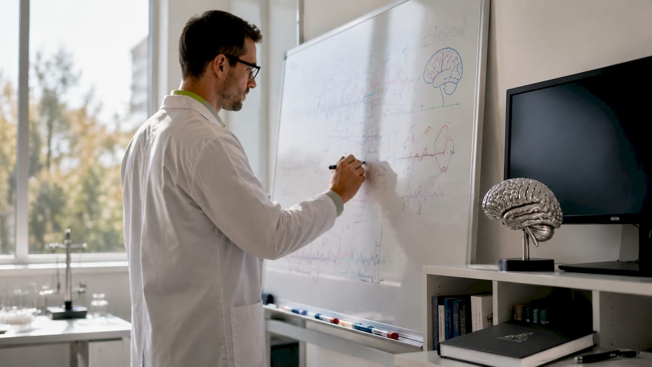 Neuroscientist documenting brain training research
