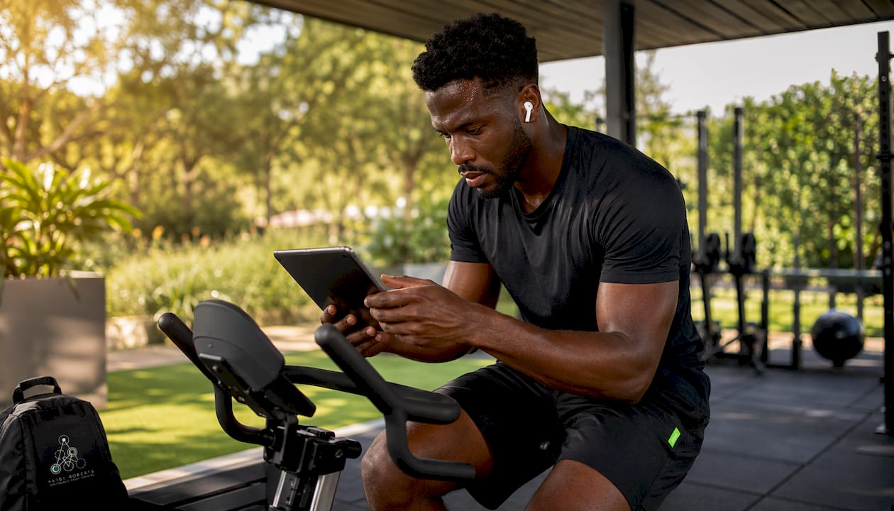 Athlete doing cognitive and physical training combined
