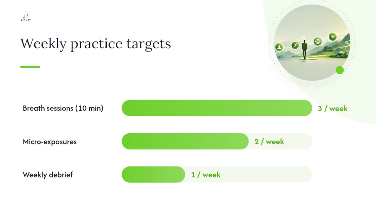 10-week executive anxiety resilience training timeline