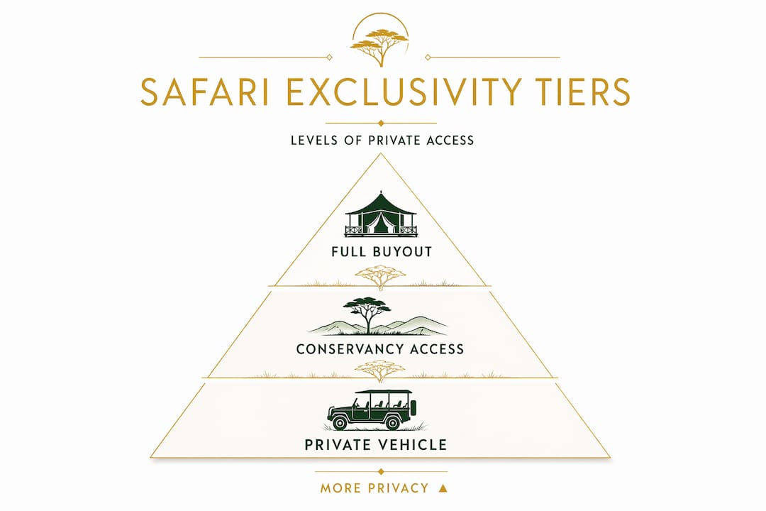 Infographic of safari exclusivity tier pyramid