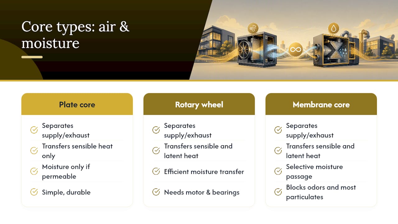 Comparison of ERV and HRV core types