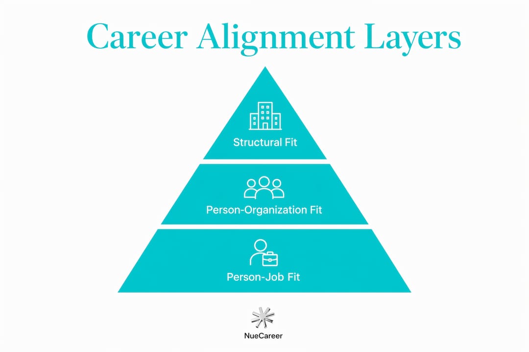 Infographic illustrating three layers of career alignment