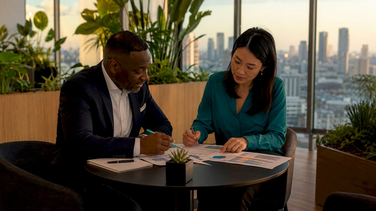 Career coaching session with career assessments