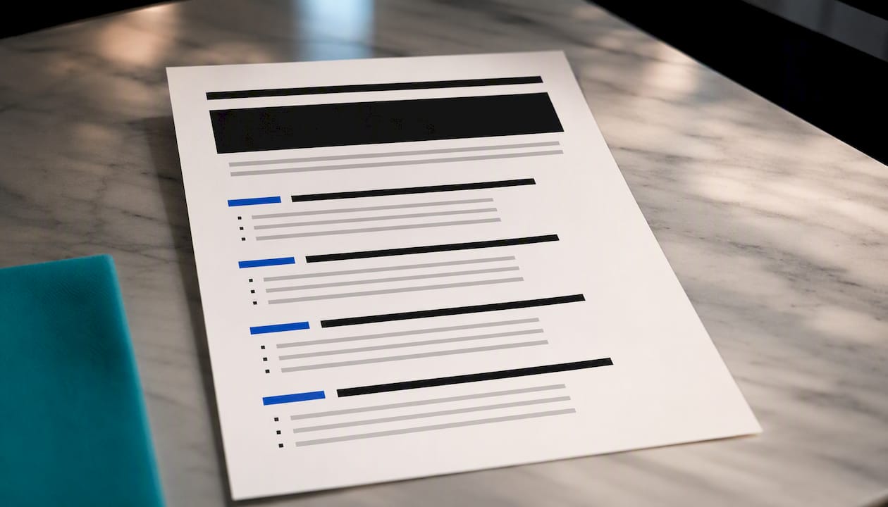 Clean ATS-friendly resume layout illustration